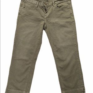 Anthropologie Army Green Capris  29
